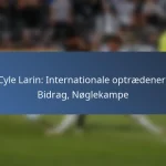 Liam Millar: Internationale optrædener, Bidrag, Nøglekampe